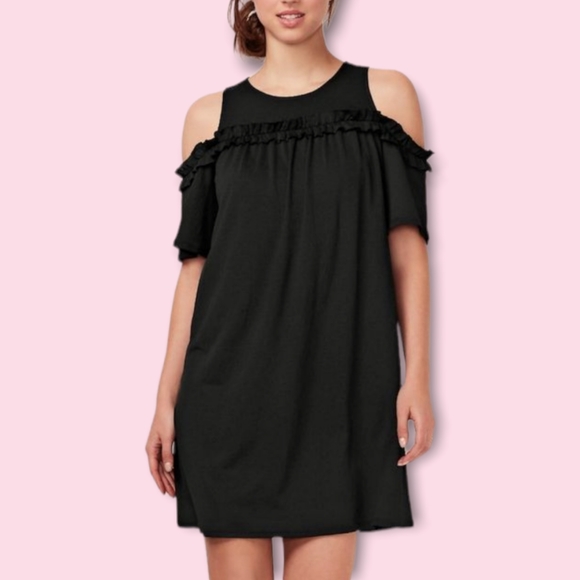 LC Lauren Conrad Dresses & Skirts - Cold Shoulder Black Dress Size Medium